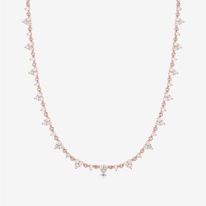 Ring Concierge Rose Gold Trio Diamond Layering Necklace